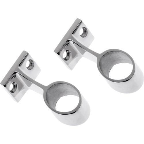 2xMarine 316 Stainless Steel Boat Hand Rail Center Stanchion For Pipe 1"25mm