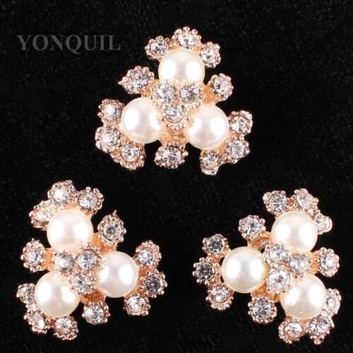 20*20 MM Size High quality peals and rhinestone brooches pins material bridal wedding DIY jewelry accessories 10pcs/lot SYBB103