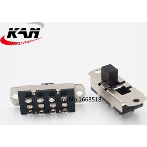 20pcs SS-23L03 three-gear toggle switch Double row 8 feet 3 gears with screw holes Home appliances sliding high current