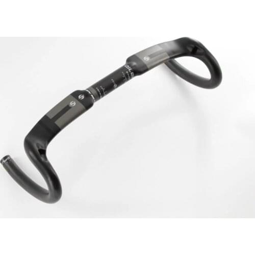 2017 Newest gray QILEFU Road bicycle racing matte 3K UD full carbon fiber bike handlebar light 31.8*400/420/440mm Free shipping