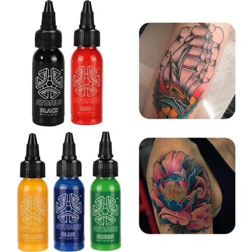 30ML Semi Permanent Natural Plant Tattoo Pigment Permanent Makeup Tattoos Ink Pigment For Body Art Paint Tattoo Color Inks
