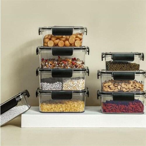 450ML/800ML/1100ML Microwave Lunch Box Kitchen Sealed Leak-Proof Food Storage Box Refrigerator Fruit Vegetable Preservation Box