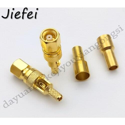 50-500 PCS RF coaxial coax adapter SMB Female Plug center window Crimp RG174 RG316 LMR100 Cable RF Connector