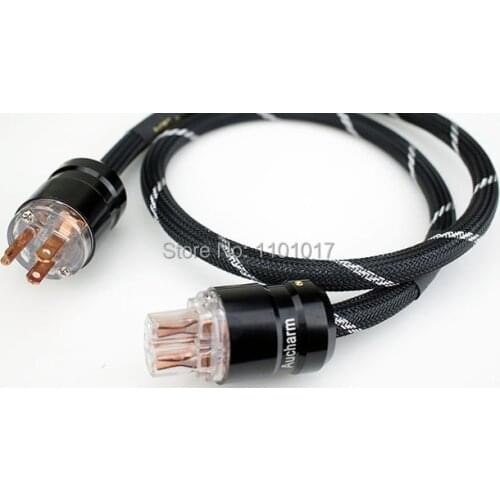 Aucharm AUAPPC2 Power Cable HIFI EXQUIS Red Copper EU AU US Standard Aluminum Plug