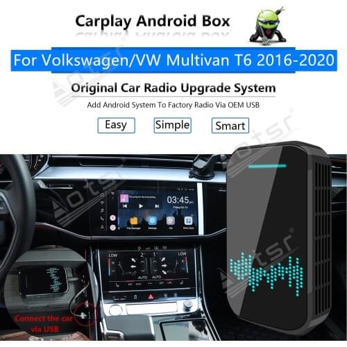 For Volkswagen VW Multivan T6 2016 - 2020 Car Multimedia Player Android System Mirror Link Apple Carplay Wireless Dongle Ai Box
