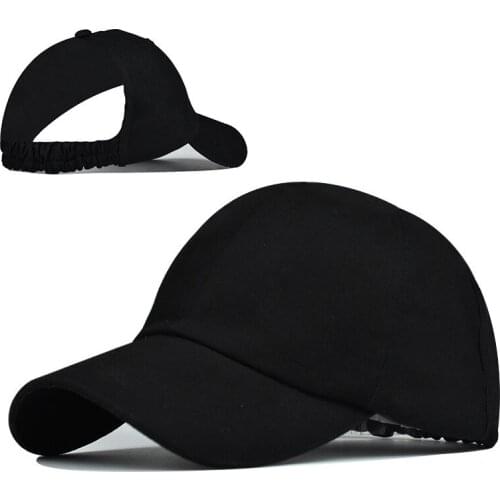 Top Selling Ponytail Cap Half Top Baseball Cap Personalized Sunscreen Ponytail Hat Solid Color Outdoor Sports Cap