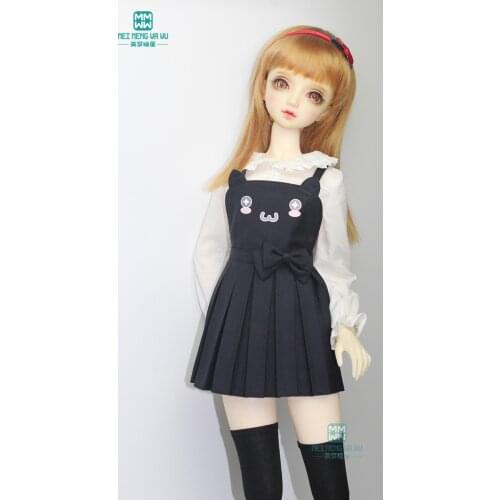 BJD doll clothes girl dress fits 60cm 1/3 BJD doll fashion denim dress + shirt +socks