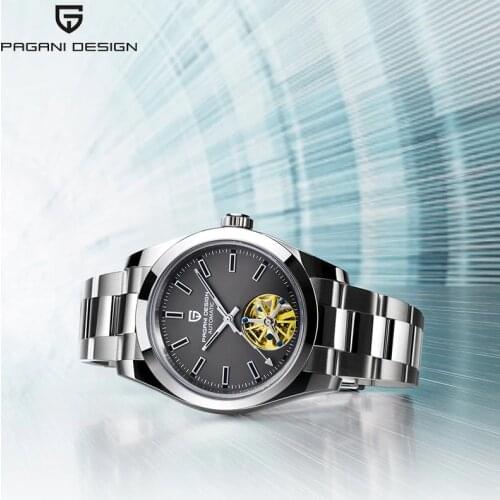 PAGANI DESIGN Tourbillon Automatic Mens Watches Stainless Steel Waterproof Mechanical Watches For Men Sapphire Fashion Watches