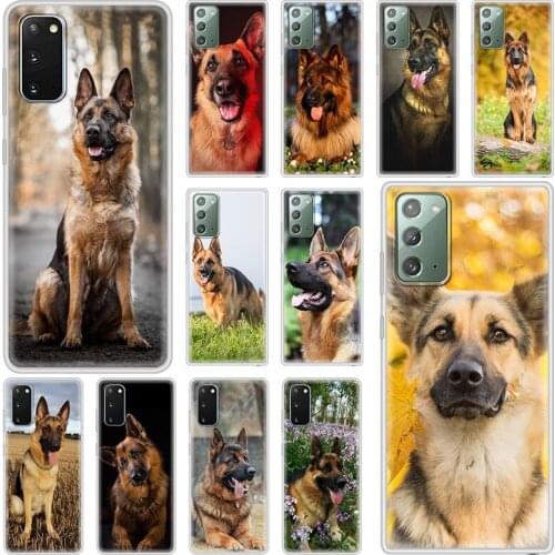 TPU Phone Case For Samsung S20 FE S21 Ultra S10 Plus S9 S8 Coque Bumper Note 10 Lite 20 9 Soft Funda Cover Germany Shepherd Dog