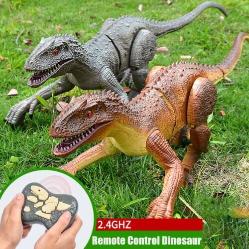 RC Dinosaur 2.4 Ghz Simulation rc Velociraptor Intelligent With LED Light Roaring Remote Control Dinosauria Toy