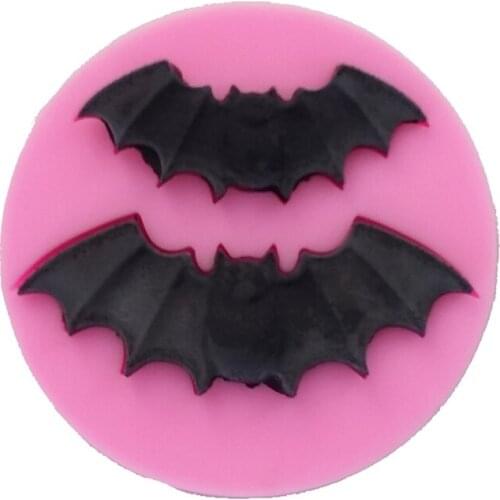 Free shipping Two mini bat cooking tool decoration Silicone mold baking Fondant Sugar Craft Molds DIY Cake DIY