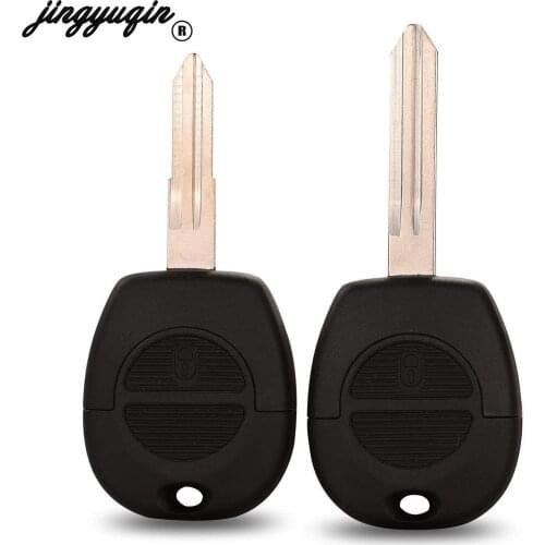 Jingyuqin 2 Button Remote Flip Fob Car Key Shell For Nissan Micra Almera Primera X-Trail Replacement Uncut Blade Car Key