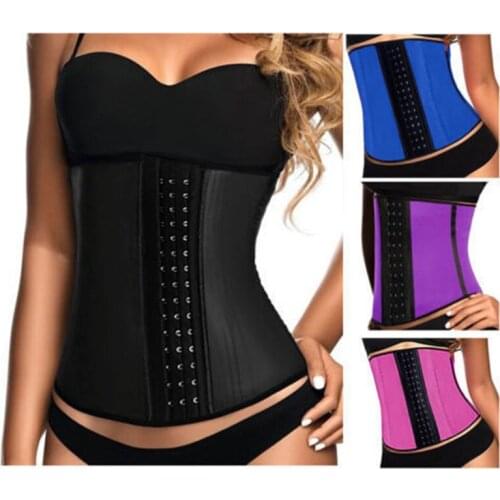 Plus Size xs-8xl Waist Corset Slimming Underwear Latex Waist Cincher Black Corset Corrective Underwear Steel Corset