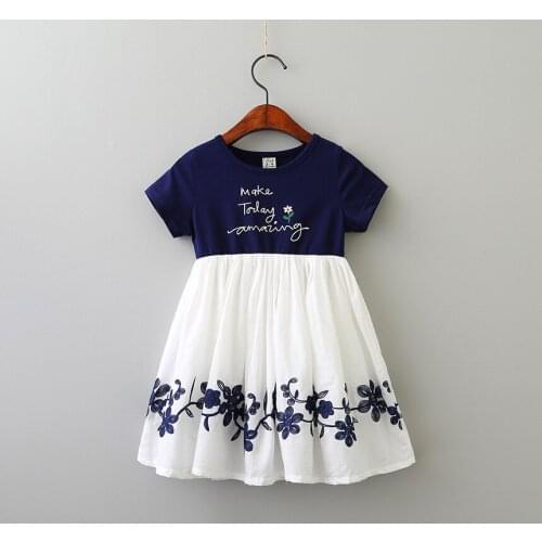 2-8 Years Old Girl Dress Summer Printed Lovely Dress Girl Sleeveless Cotton Dress Cotton Hand Rip Girl Princess Dress 2-8Y