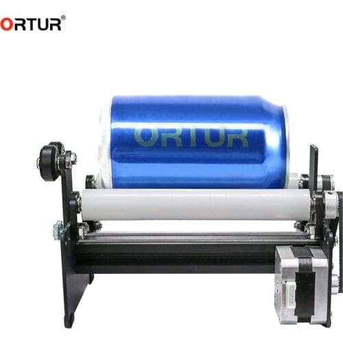 2021 Best ORTUR 3D Printer Y-axis Rotary Roller Engraving Module for Laser Engraving Cylindrical Objects Cans Laser Engraving