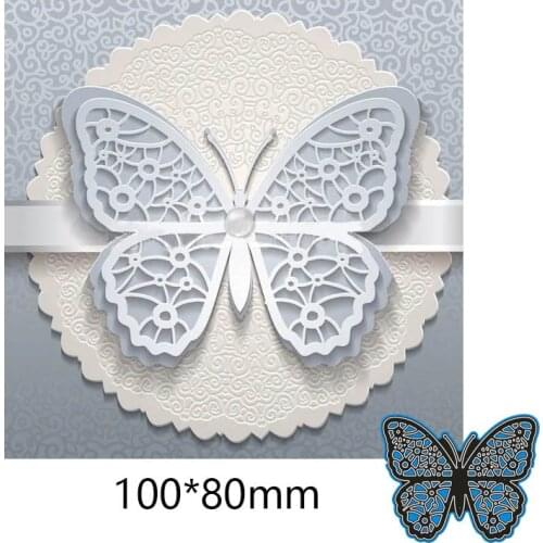 100*80mm hollow butterfly Metal Cutting Dies for decor card DIY Scrapbooking stencil Paper Album template Dies
