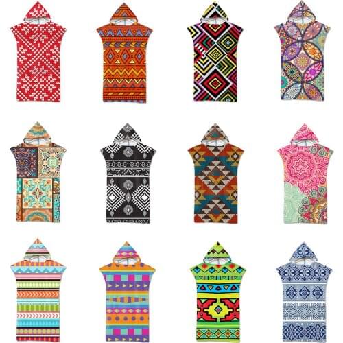 Microfiber Wetsuit Changing Robe Poncho with hood, Quick Dry Hooded Towels for Swim, Beach Surf Poncho Boho Hoodie Towel