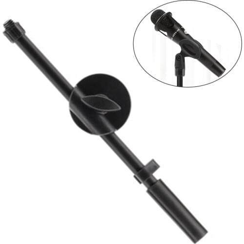 Microphone Crossbar Stand Tripod Pole 360 Rotation 3/8 Screw Holde Microphone Bracket Accessorries for Live telecast Photograph