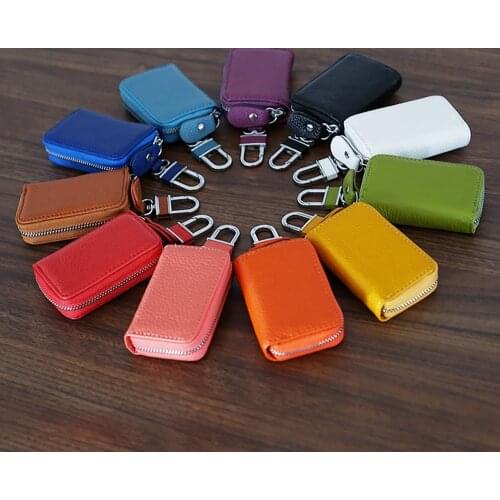 Fashion women leather coin purse Mini cute key bag Housekeepers Car Key Holder wallet Keychain pouch