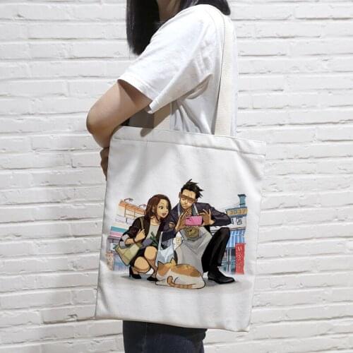 The Way of the Househusband Tatsu Cartoon Shoulder Bag Anime Gokushufudo Shopping Tote Canvas Handbag