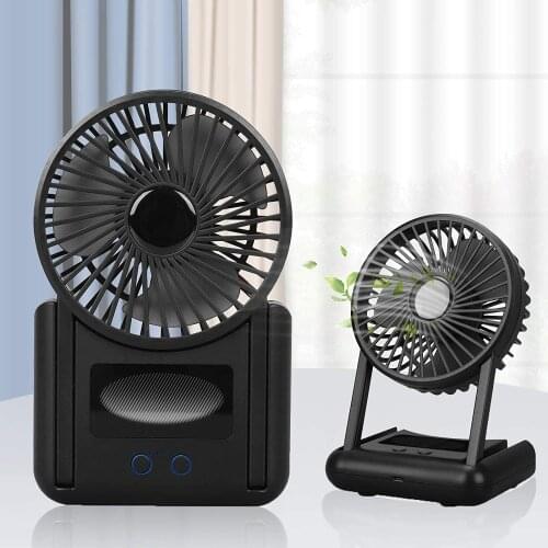ELOOLE Small Battery USB Desk Fan USB Rechargeable Fan Portable Desktop Table Cooling Fan Powered For Home Office Car Outdoor