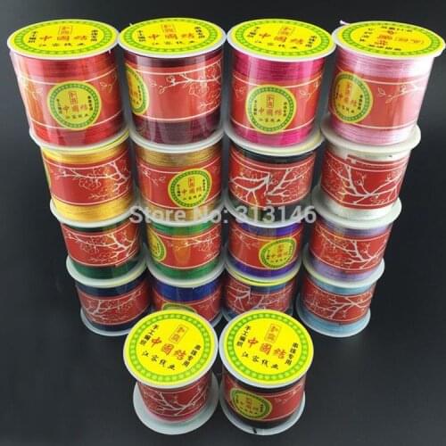 Wholesale 1mm X 90M Nylon Chinese Knot Knotting Kumihimo Macrame Cord Braided DIY Beading Shamballa String Thread Wire Line