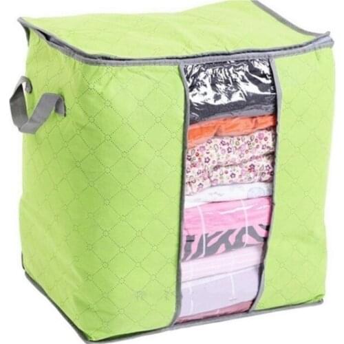 Storage Organizer Blanket Bag Clothes Quilt Bedding Duvet Zipped Handles Laundry Storage Bag