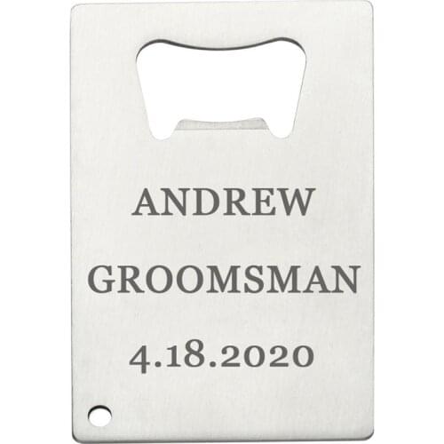 12 Credit Card Shaped Personalized Bottle Opener, Custom Heavy Duty Beer Opener for Bartender Gifts, Party Gifts for Beer Lovers