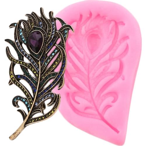 Birds Feather Silicone Mold DIY Jewelry Resin Clay Mould Wedding Fondant Cake Decorating Tools Candy Chocolate Gumpaste Moulds