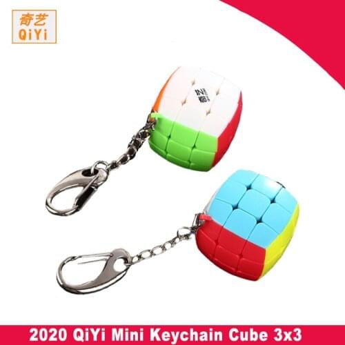 Qiyi small steamed bread cube key chain pendant Mini Keychain Cube 3x3 Pendant Small Speed Cube Puzzle Toys