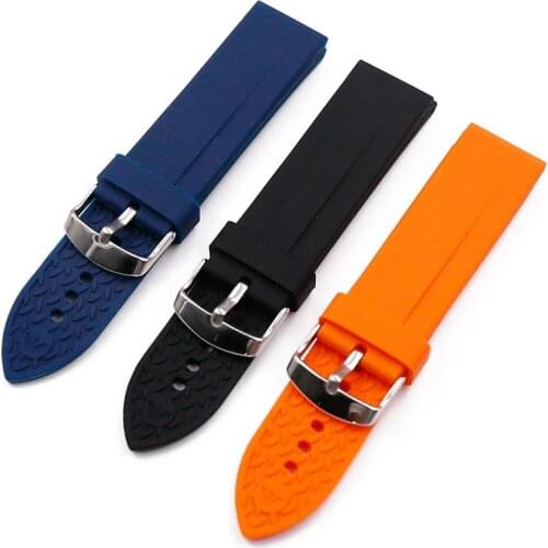 Silicone strap watch accessories for Armani AR0527 AR5856 AR0593 pin buckle 23 mm mens waterproof rubber strap watch band