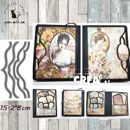 Panalisacraft Flower File Border Metal Cutting Dies Craft Dies Scrapbook Card Making Album Embossing Stencil Die Cut Decoration