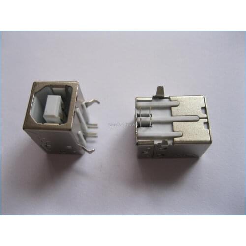50 pcs USB 2.0 Connector Female Type-B Replacement Solder Port 4 Printer Use