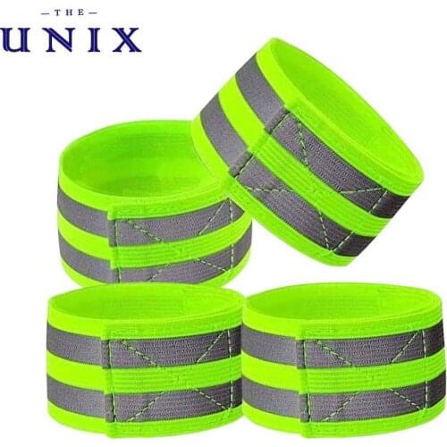 Reflective Bands Elasticated Armband Wristband Ankle Leg Straps Safety Reflector Tape Straps for Night Jogging Walking Biking