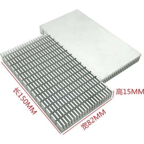 Custom Silver Aluminum Heatsink 150*82*15MM Heat Sink Radiator Router CPU Cooler Extruded Profile Heat Dissipation For Cooling