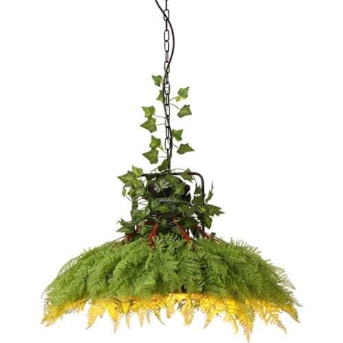 Pot cover plant chandelier hot pot clothing store wine bottle Music Restaurant walnut green plant led Chandelier