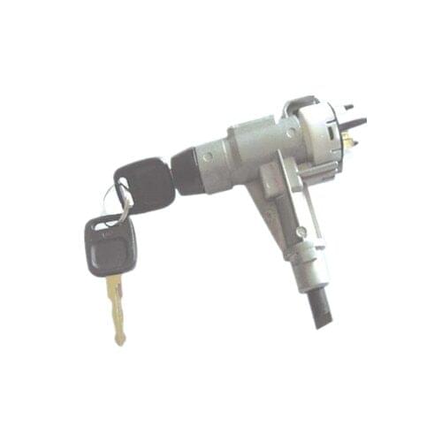 Ignition starter switch with key