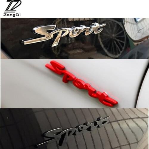 ZD 1pcs For Renault Megane 2 3 Duster VW Touran Passat B6 Golf 7 T5 T4 Fiat 500 Car Styling Sport 3D Metal Body Fender Stickers