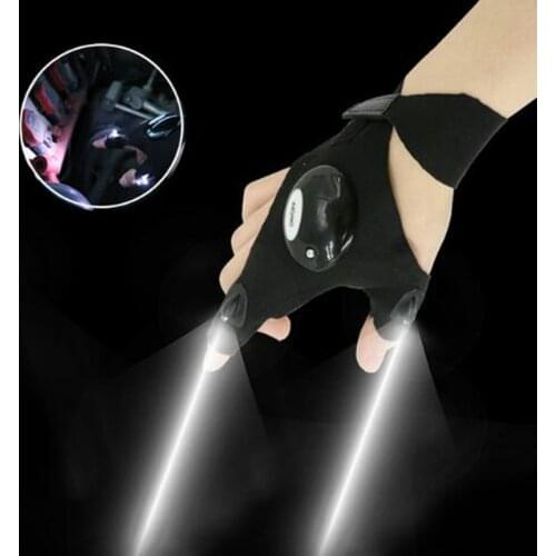 1pcs Lighting glove Night car repair glove led light Night fishing lamp glove hanging bait lamp night fishing supplies
