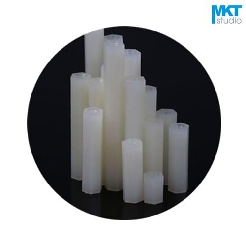 100Pcs M3*5/6/7/8/9/10mm Female Nylon Internal Screws Through Hole Pillars Nuts