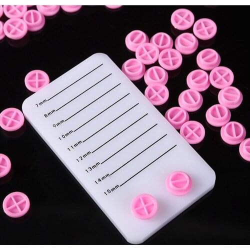 100pcs/bag Glue Gasket Eyelash glue holder Pink drop glue delay cup top glue cup beauty eyelash tool
