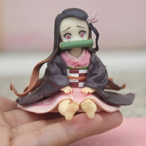 Anime Demon Slayer Kimetsu No Yaiba Kamado Nezuko PVC Model Figure Car Decoration Collectible Toy