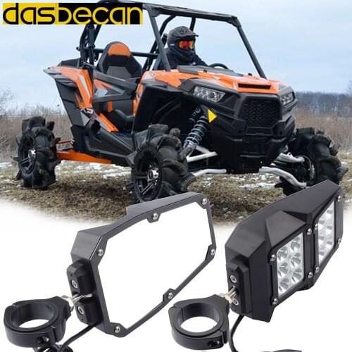 Car UTV Rear View Side Mirrors With LED Lamp For Almost All UTV With a 1.75" - 2" Diameter Round Tube Roll Cages Auto parts