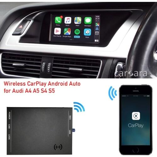Wireless apple carplay box for A4 A5 B8 radio screen interface decoder S5 mmi system headunit multimedia android auto device
