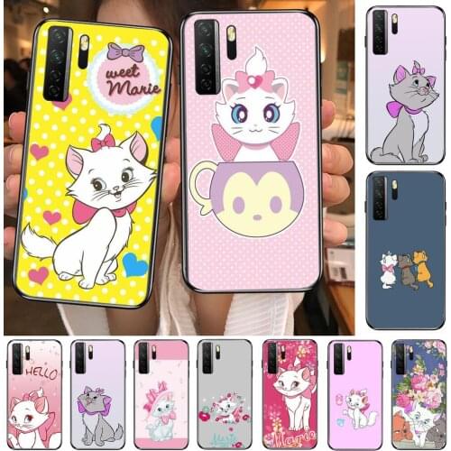 Pink Marie Cat Black Soft Cover The Pooh For Huawei Nova 8 7 6 SE 5T 7i 5i 5Z 5 4 4E 3 3i 3E 2i Pro Phone Case cases