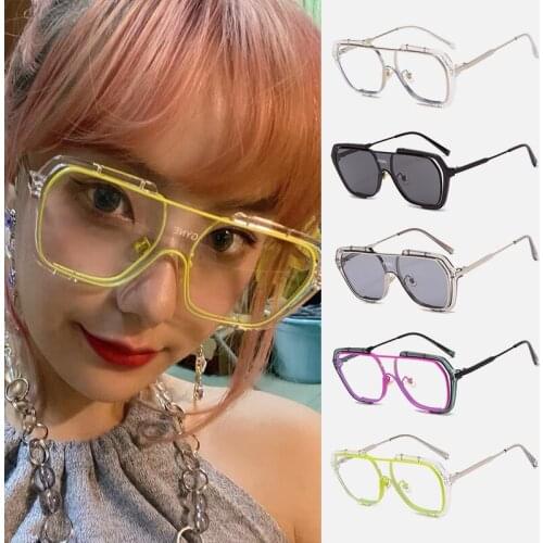Korean Version Of The Net Red Ladies One-Piece Large Frame Sunglasses Driving Sunglasses UV Protection Oculos Sol Feminino