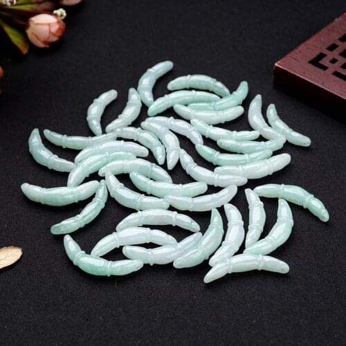 DIY Earrings Natural Jade Lotus Root Accessories Pendant ite A Grade Necklace Carved Mascot Wealth Gift Women Jewelry