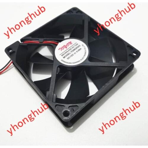 TOYON TD9025XS TD9025LS DC 12V 0.08A 0.16A 90x90x25mm 2-Wire Server Cooling Fan