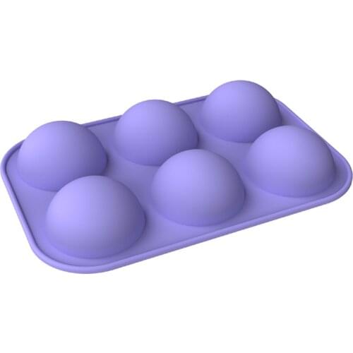 Purple Half Ball Sphere Silicone Patisserie Cake Mold Muffin Chocolate Cookie Baking Mould Decor Moule Molds For Needlework
