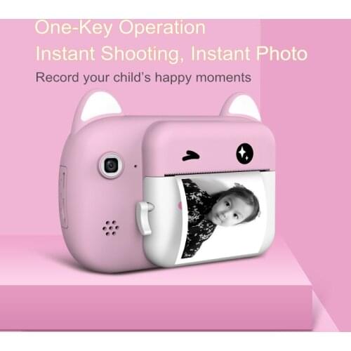 Instant Print Camera Kids Camera Children Cam 1080P HD Video Photo Camera Toys